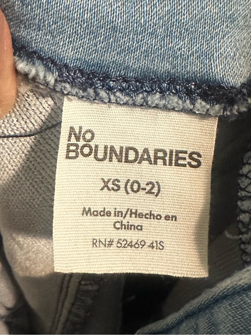 No boundaries blue Denim Scoop Neck Mini Dress size XS 0-2 NEW - Picture 4 of 4